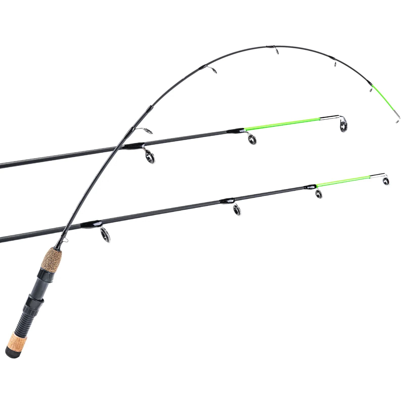 Goture 2 Tips Fishing rod on the winter ice 32 inch spinning rod M + MH cork handle Ice barrel Ultralight carp fishing