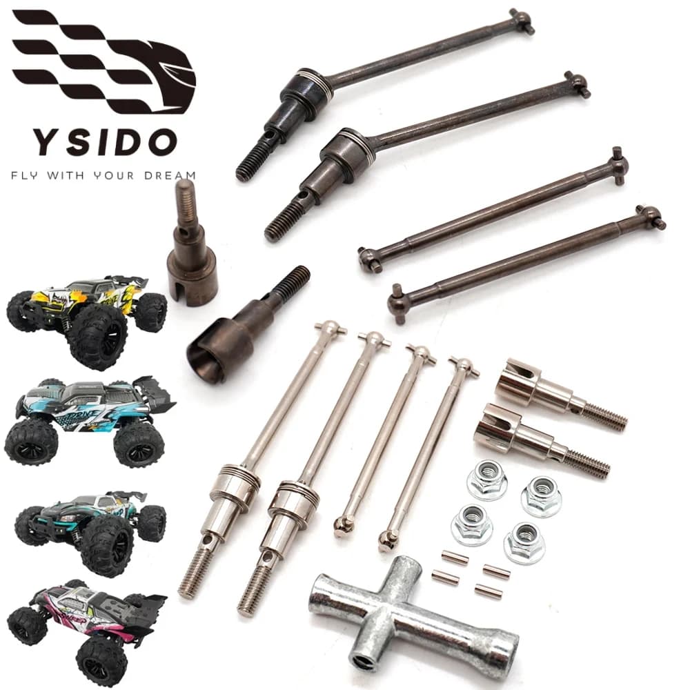 YSIDO 6305/6312 Metallo Anteriore Posteriore Set Albero Motore CVD Dogbone Kit Per 1/16 SCY 16101 16102 16103 Pro 16201 RC Auto Parti di Aggiornamento