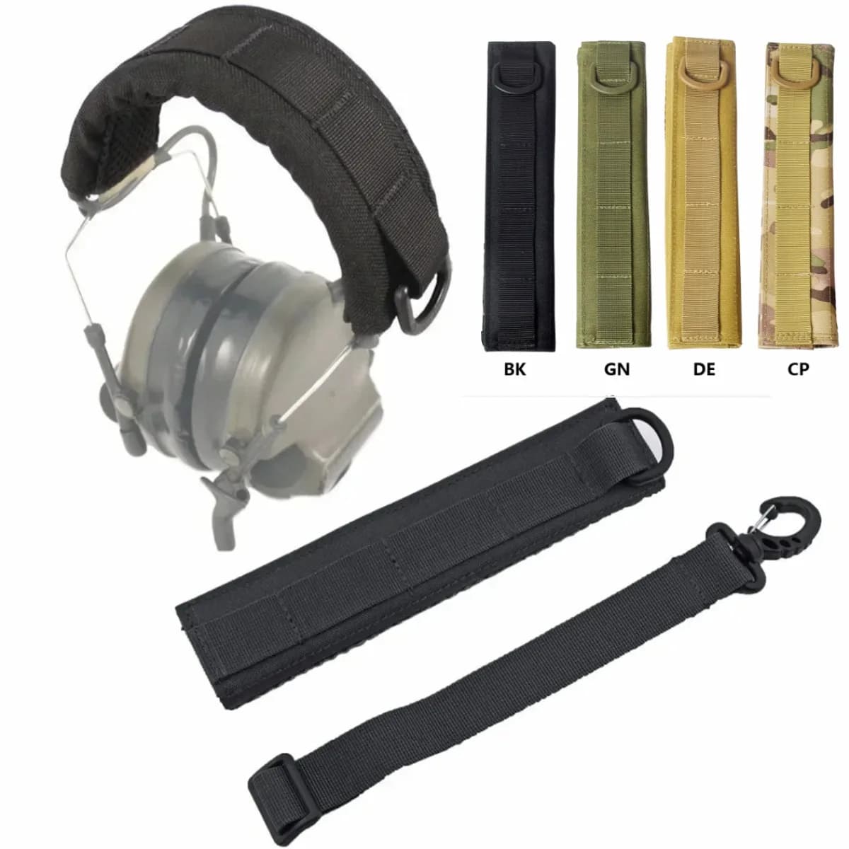 Tactical Modular Headphone Stand Protection Cover Headset Cover Earmuffs Microphone Hunting Accessories