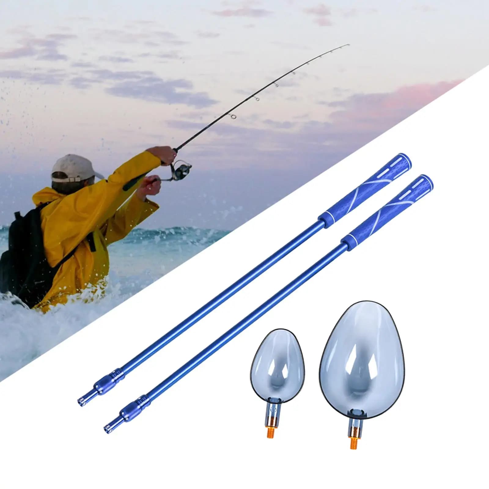 Rete da pesca Canna da pesca Maniglia per canna da pesca Accs Attrezzatura allungabile Attrezzatura da pesca telescopica Canna da pesca Maniglia per guadino