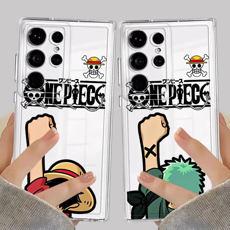 Cover per Telefono One Piece Luffy Zoro per Samsung Galaxy S26 Note 20 Ultra 10 S22 FE S21 S20 Plus S24 S23 Ultra S25 Edge