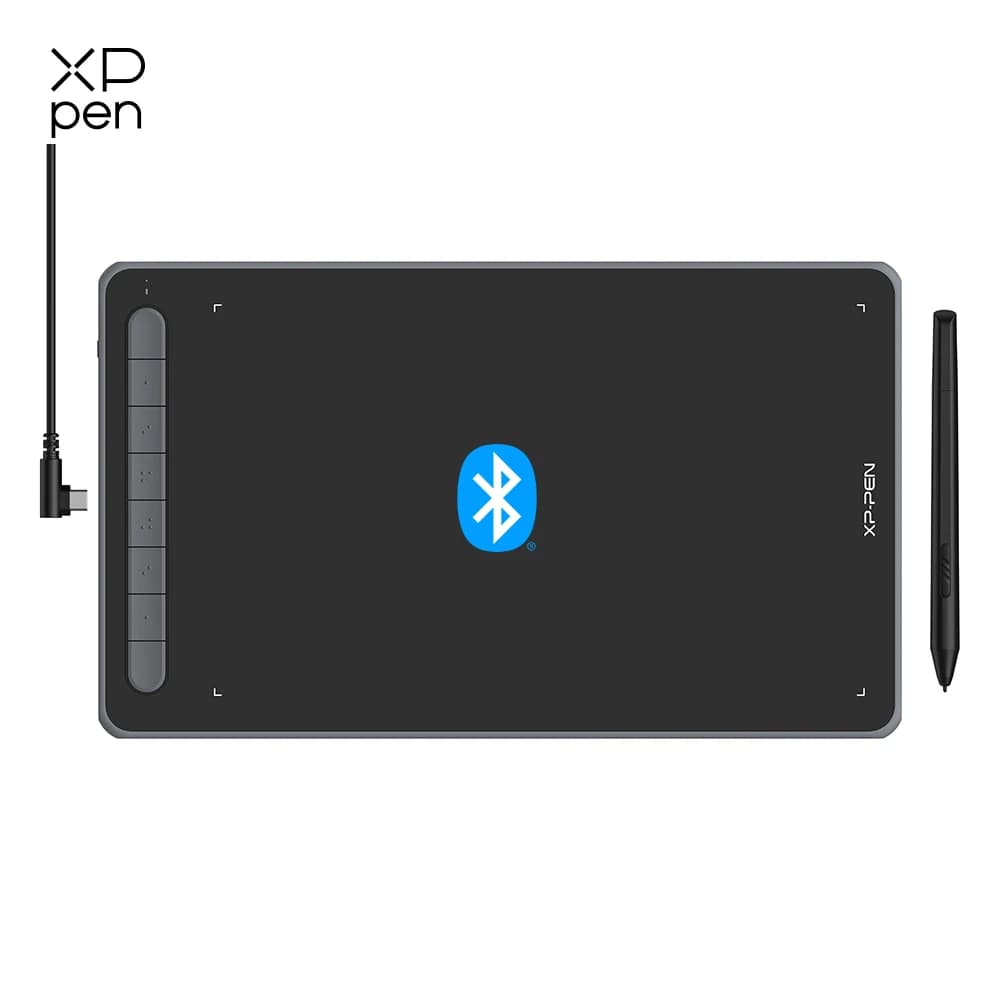 XPPen Deco LW Tablet Grafico Digitale con Penna, Bluetooth V5.0 Wireless, Supporto Inclinazione, Stilo Senza Batteria, 8192 Livelli di Pressione