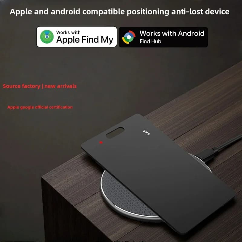 Carta Intelligente Ultra-Sottile Anti-Smarrimento per Android - Carta di Ricarica Wireless Ultra-Sottile da 1,8 mm e Carta di Tracciamento per Portafoglio e Bagagli