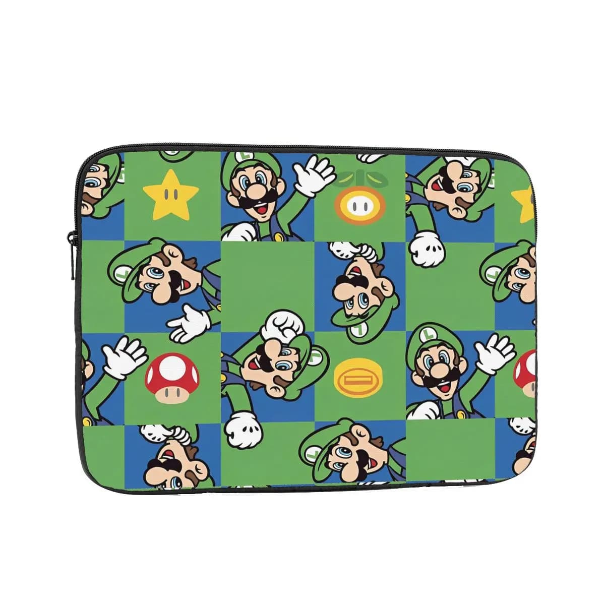 Custodia per Laptop Marios Luigi 12" 13" 15" 17" Super Mushroom, Borsa Protettiva Antiurto per Notebook e Computer