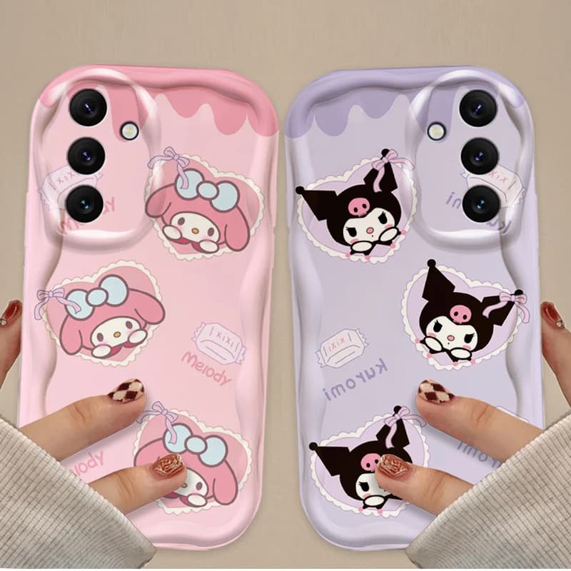Custodia Cartoon Lovely Melody Kuromi per Samsung Galaxy A16 A06 A55 A35 A25 A15 A05 A05S A54 A34 A24 A14 A73 A53 A33 A23 A13 A52