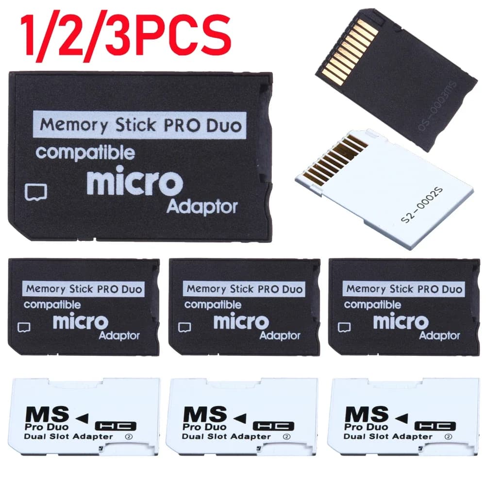 Lettore di schede Mini Memory Stick Pro Duo Nuovo adattatore per scheda Micro SD TF a MS Supporto per accesso Scheda SD di memoria da 2 GB e scheda TF da 16 GB