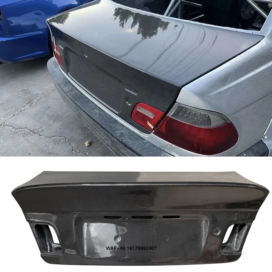 PerBMW Serie 3 E46 M3 320 325i Berlina Coupe 2 Porte 1996-2004 Stile CSL In Fibra di Carbonio Baule Posteriore Coperchio del Bagagliaio Copertura Parti di Auto Bodykit