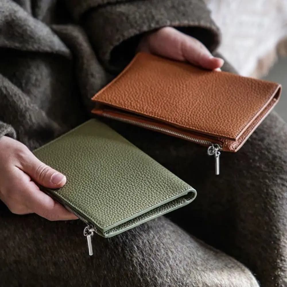 Portable Card Holder PU Passport Bag Ultra-thin Ticket Holder Passport Holder Multifunctional Card Case Card Storage Bag Men