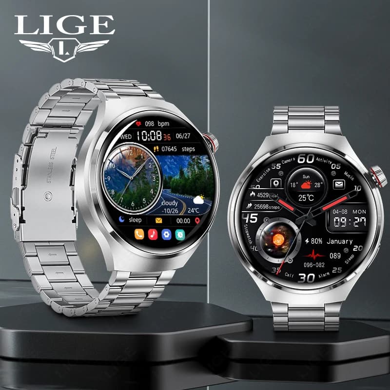 Choice LIGE Smartwatch with HD Screen, Bluetooth Calls, Cardiaca Frequency Monitoring, Waterproof, for Sport and Fitness, Smart Watch for Men, Compatible with Android and iOS