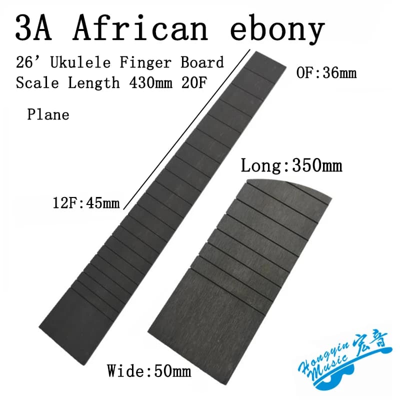 HUATOOL 23in26 in 380/430 string ukulele guitar rose wood ebony fingerboard standard production repair material