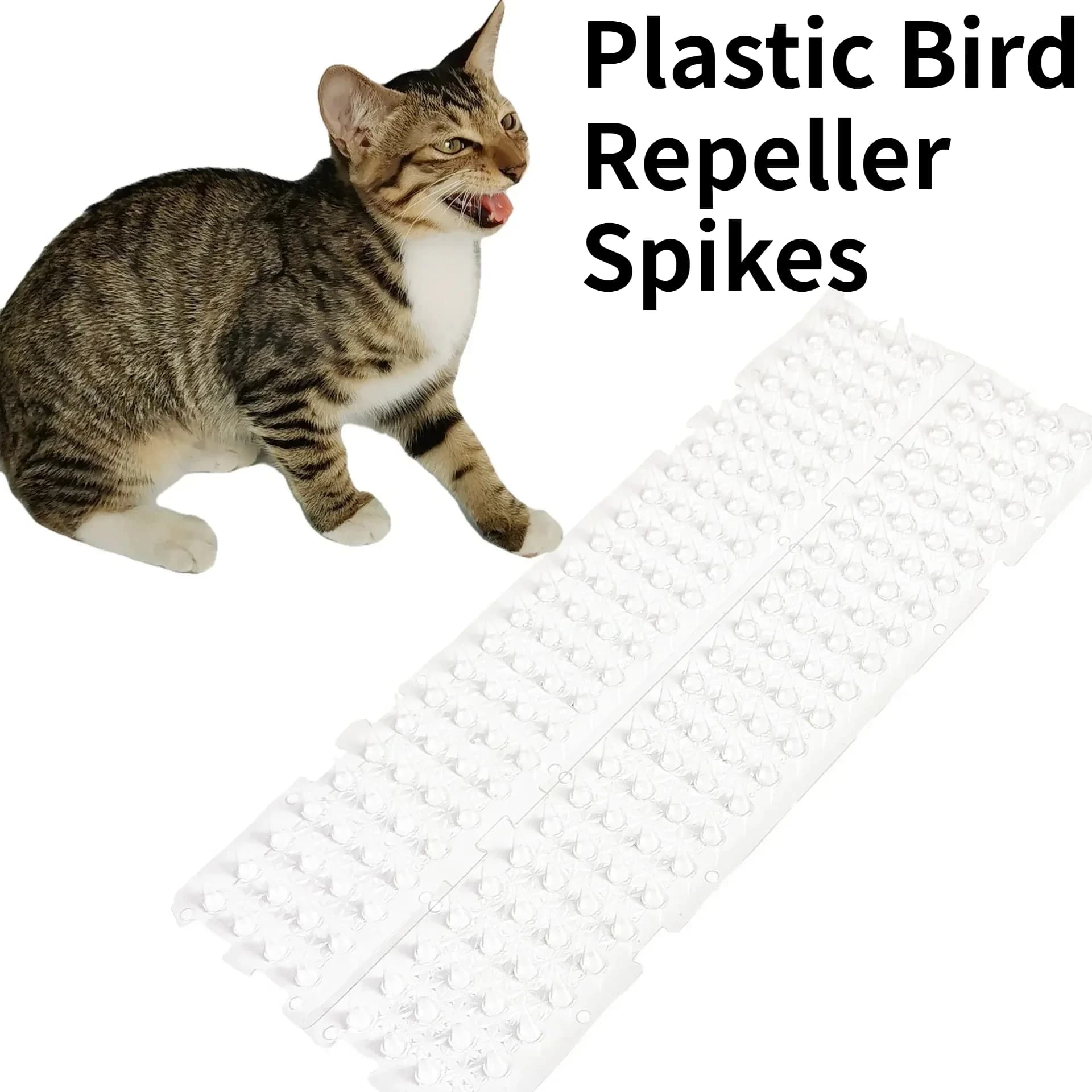 Tappetino in plastica con punte anti-sbrigliamento per gatti, resistente alle intemperie, per proteggere da gatti e animali strisciante, 1/2 pz.
