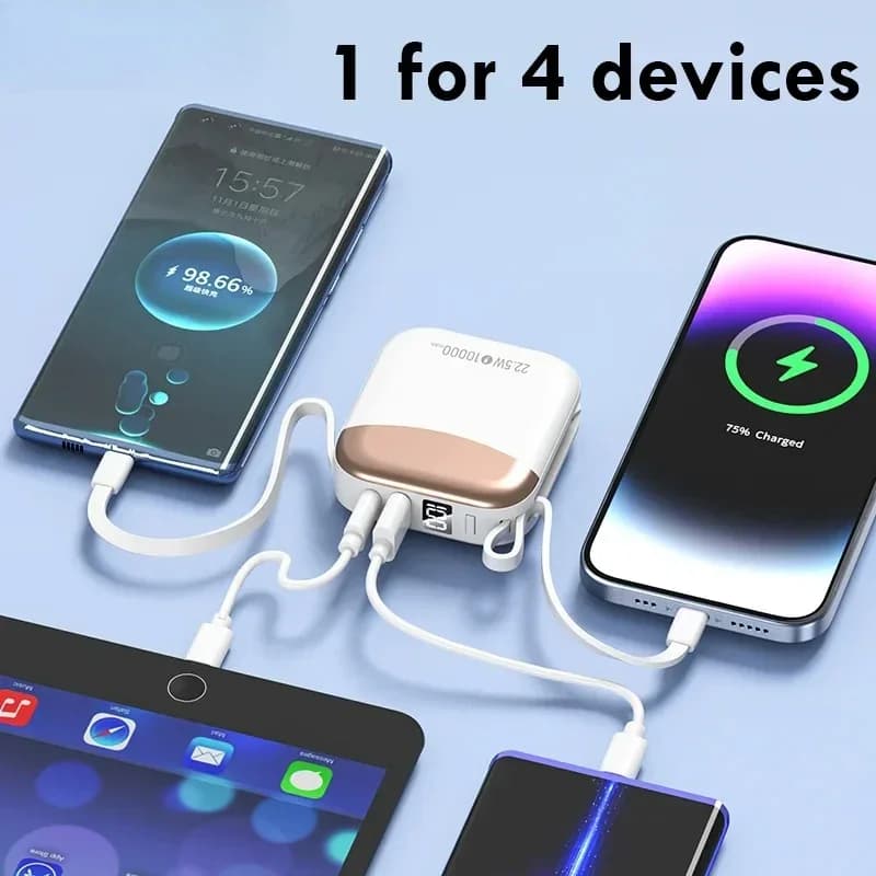 Mini Power Bank da 10.000 mAh con ricarica rapida. Per iPhone, Samsung, Huawei, Xiaomi. L'ultimo potere portatile.