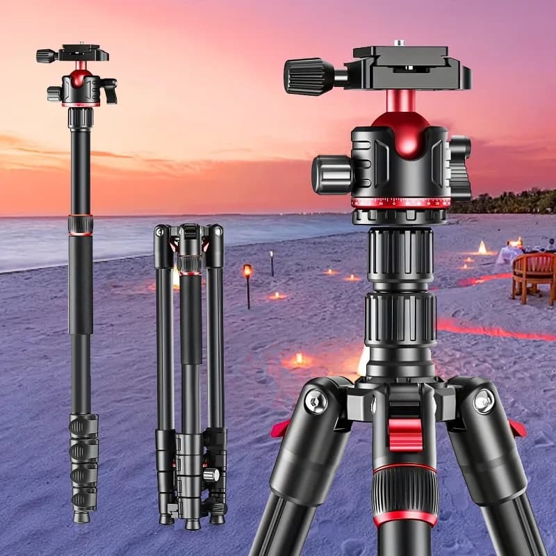ZOMEI camera tripod made of 7.7 inch/200 cm resistant aluminum with carrying bag - Suitable for projectors, webcams and telescopes