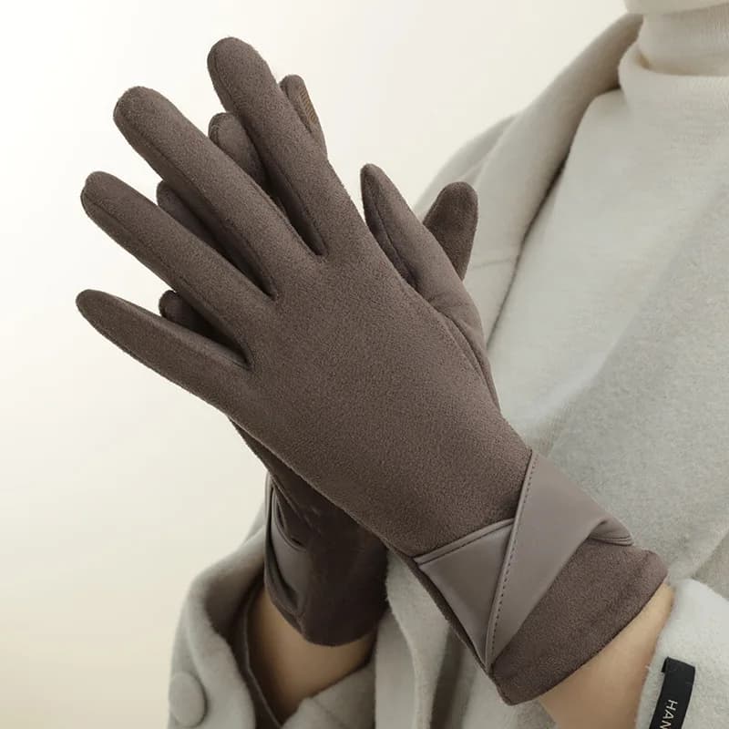 Women's Winter Gloves Touch Screen, Elegant and Fashionable, Cold Protection for Cycling and Driving, Padded
