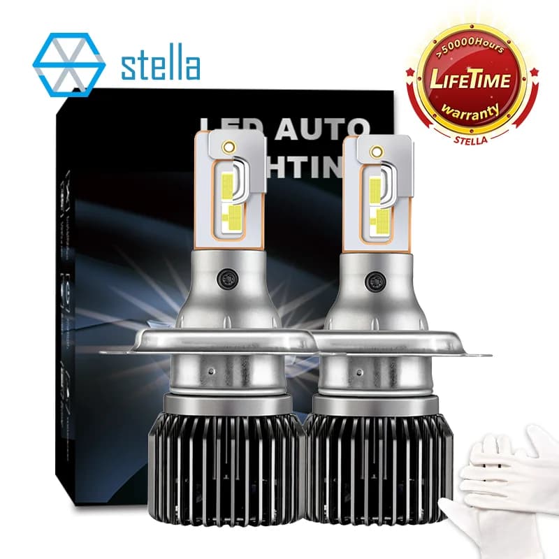 Stella 9 chip LED faro H7 led Canbus H4 H1 fendinebbia H11 lampadine per Auto 9005 9006 fascio hi/lo per auto 70W 25000LM 12V