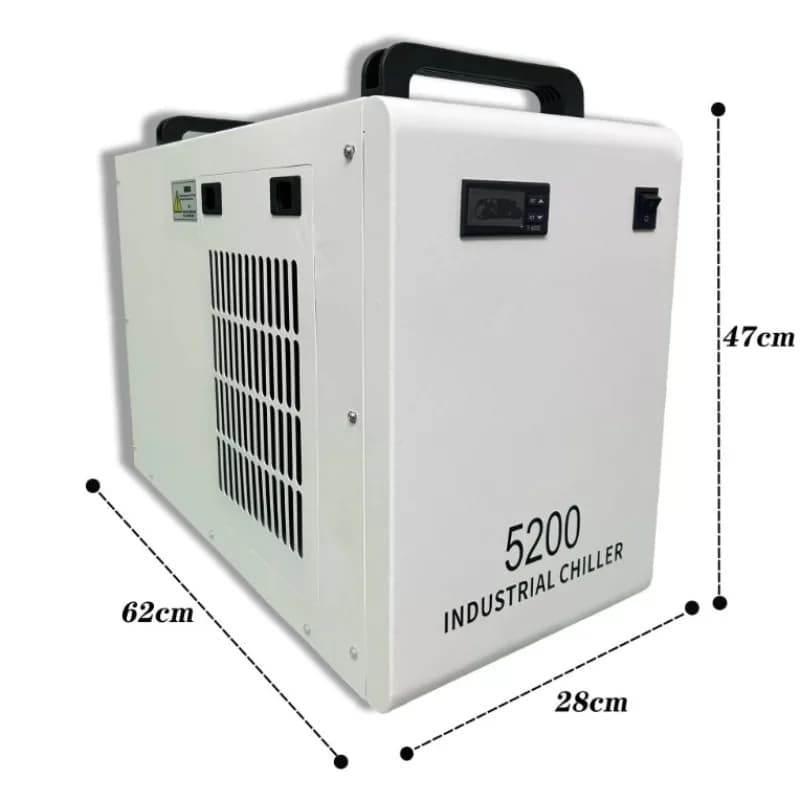 Refrigeratore d'acqua industriale per laser CO2, raffreddato ad aria, con controllo a bassa temperatura per macchine di taglio, incisione e marcatura laser