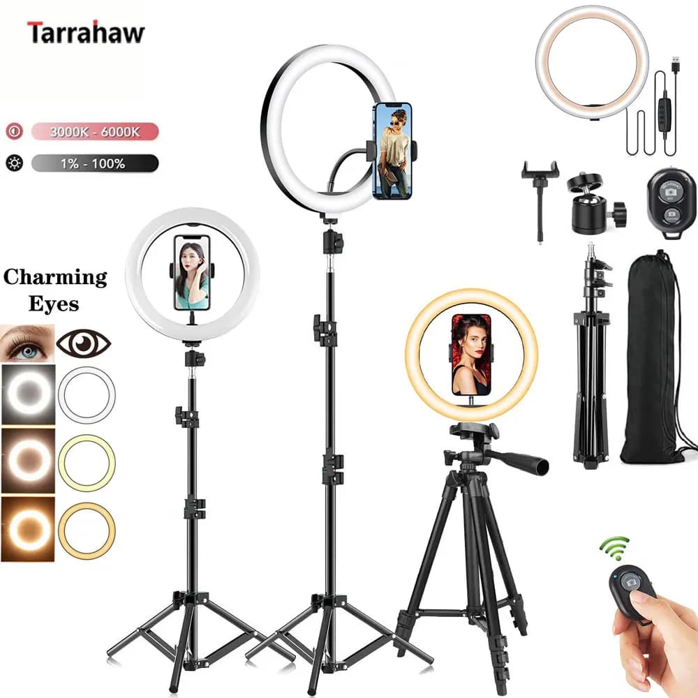 10 "26 cm selfie ring photo LED lamp with mobile support Ringlight tripod holder for live streaming Vido