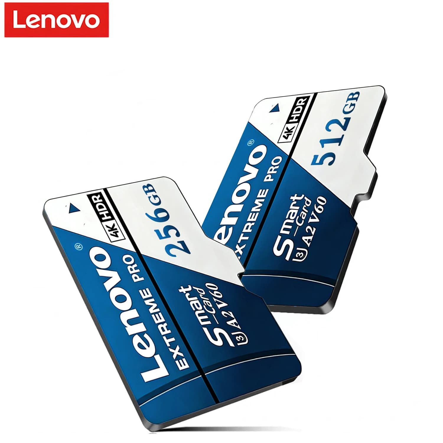 Lenovo Extreme Pro Micro SD Card 512GB High-Speed V60 A2 4K SD Card Memory Card 128GB for Smartphone/Drone/Camera Cross-Use