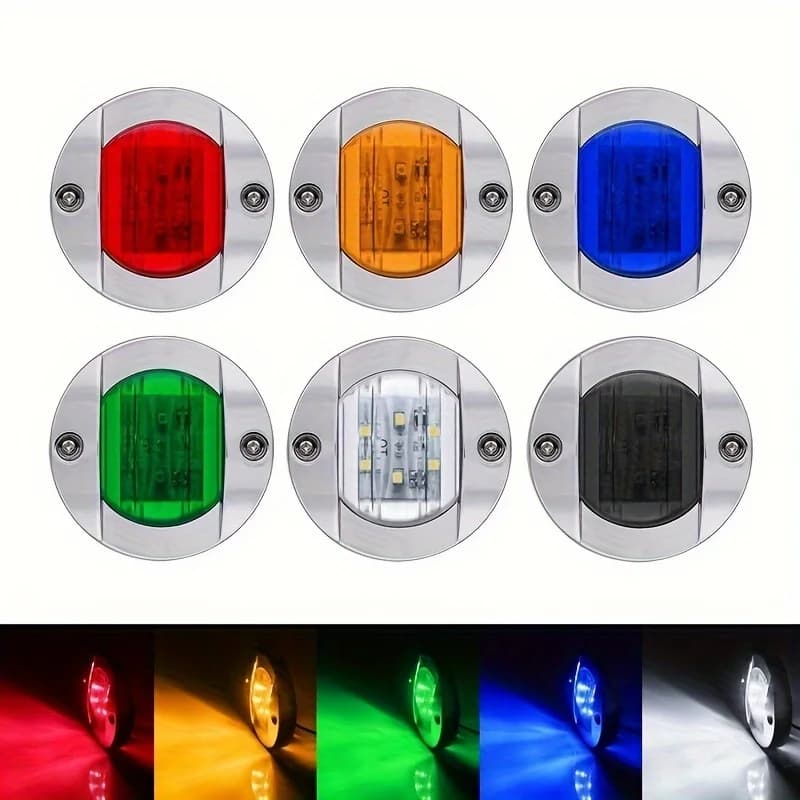 Lampada di coda a LED rotonda a LED per poppa per barche marine 12V per barche, yacht, gommone, barche a vela, pontoni, ancoraggio, luce di navigazione