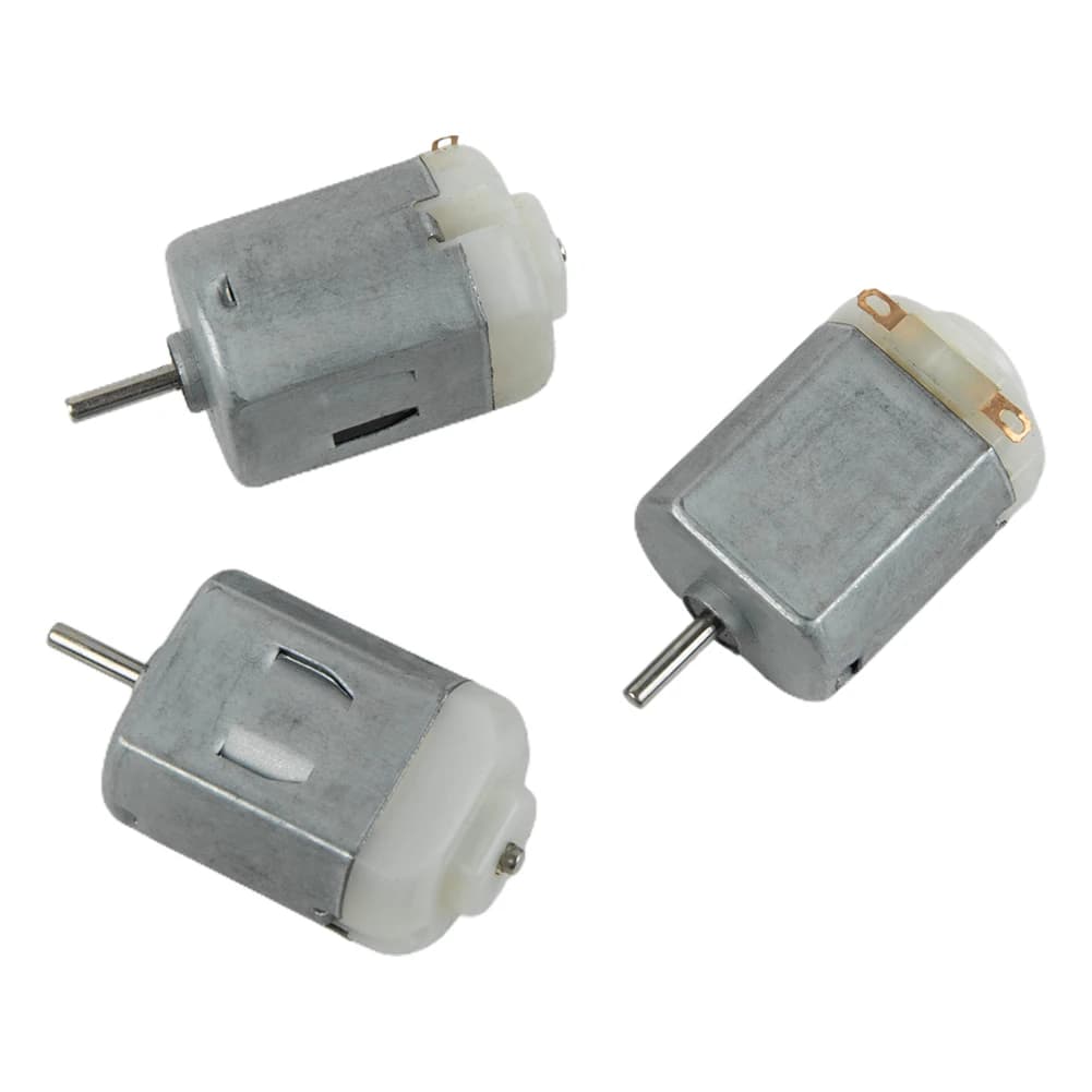 Set of 3 Small DC Motors 130 3-5V for Car Toy, DIY Fans, Electric Brushes, Hair dryer and Small Appliances
