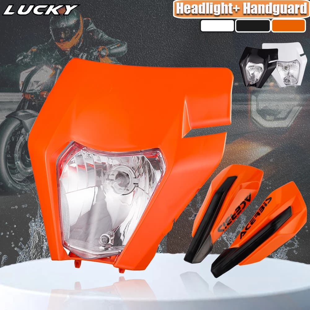 Faro del motociclo faro anteriore lampada protezione della mano per KTM EXC EXCF SXF SX XC XCW XCF XCFW 125-530 faro universale Dirt Pit Bike