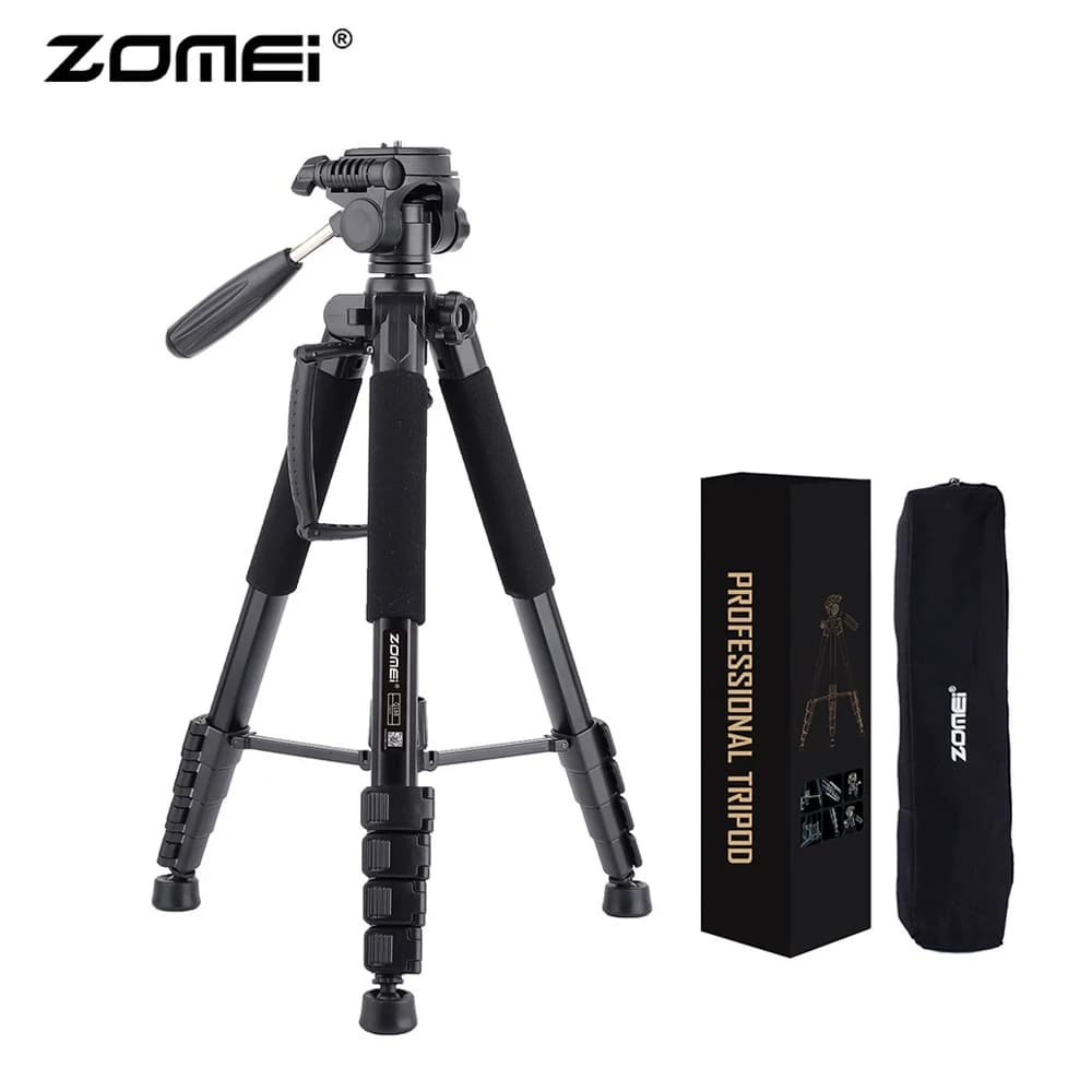 ZOMEI Q188 Photography Tripod Handle Three-dimensional Gimbal Outdoor Travel Tripod Stand For DSLR Camera Cell Phone Fill Light