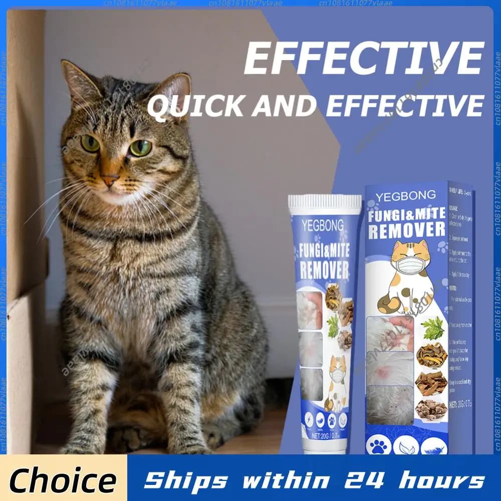 Pomata Antiparassitaria 20g per Cani e Gatti, Trattamento Antiparassitario, Pomata Antiparassitaria per Cani e Gatti, Sollievo dal Prurito, Crema Antiparassitaria per Cuccioli, Prodotti per Animali Domestici