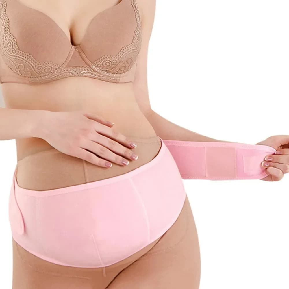 Adjustable Waist Maternity Support Belt Breathable Curved Design Pregnancy Abdomen Support Cross Back Elastic