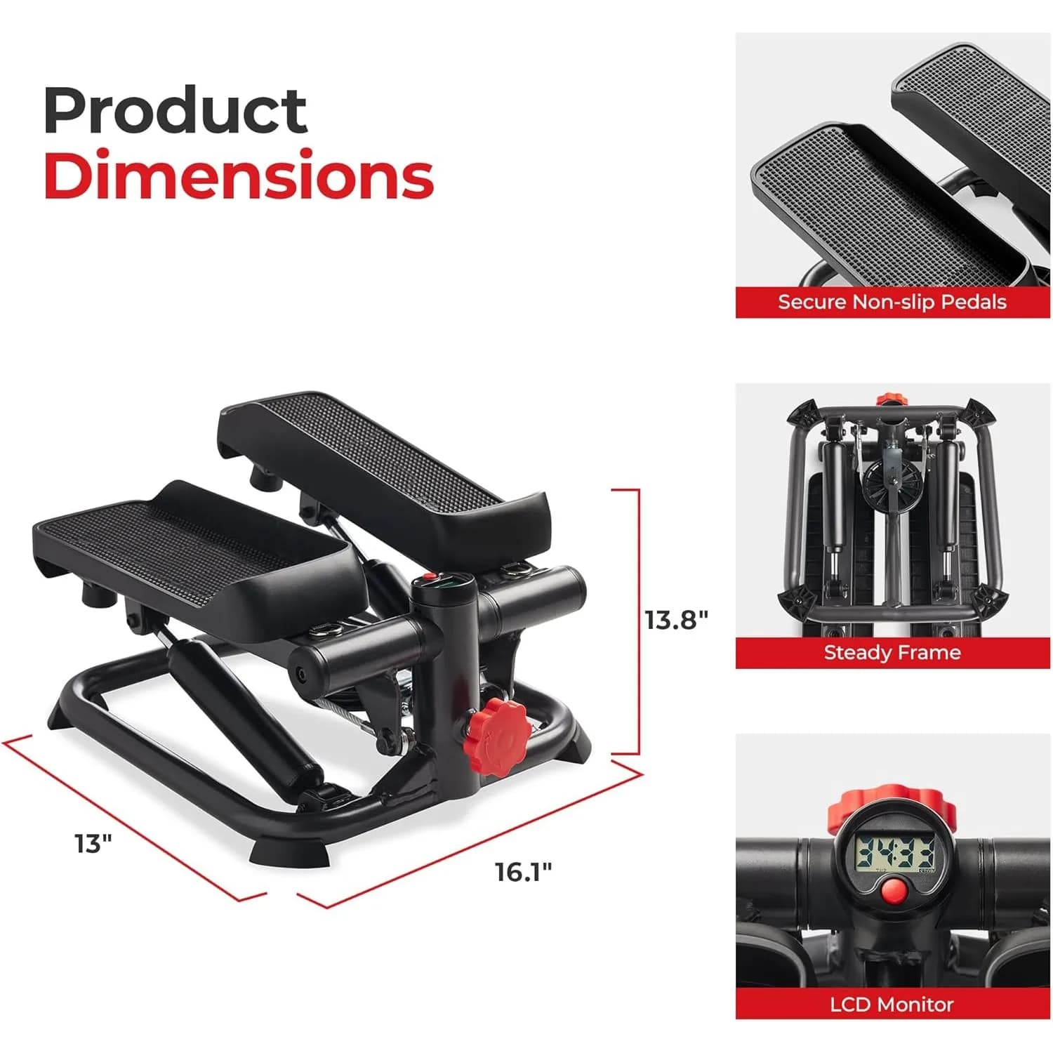 Advanced smart scale mini stepper with resistance bands Fitness equipment for the whole body for training at home