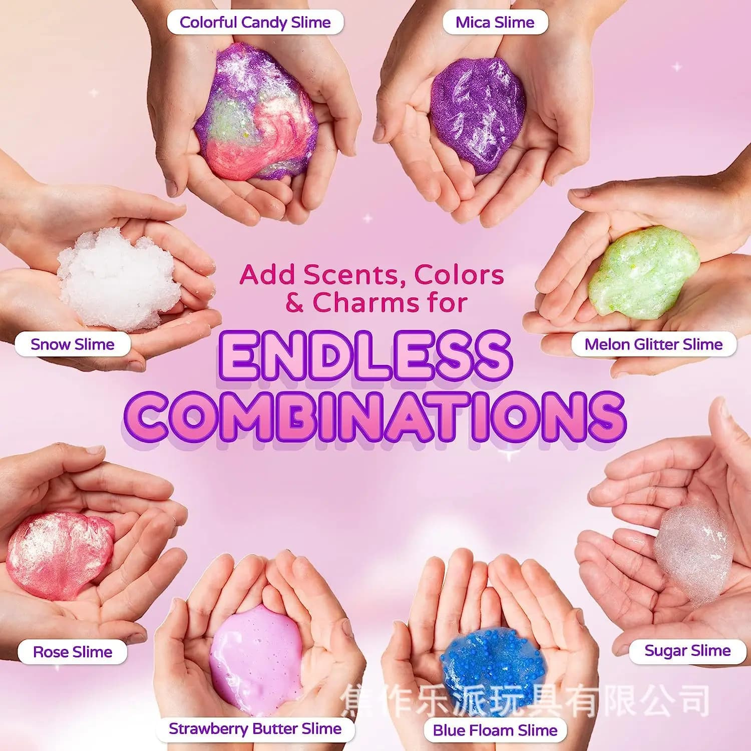 Children Handmade Slime Craft Kit Unicorn Theme DIY Slime Making Set with Glue Activator Foam Balls Sequins Charm Accessories To