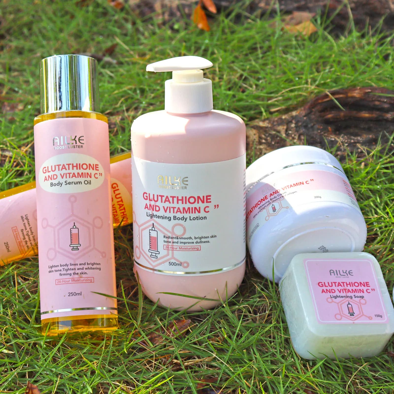 AILKE Schiarire Rimuovere Macchie Nere Lozione Per La Cura Della Pelle Del Viso, Crema Idratante Glutathione Del Corpo Vitamina C Pelle Scura Viso Nuovo Gamma