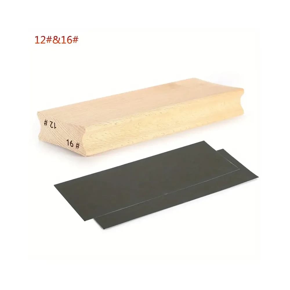 Strumento per Levigatura Tastiera Chitarra 2-in-1, Blocco per Levigatura Raggi di Livellamento Tasti con Carta Abrasiva, per Lavorazione Tasti, Strumento per Liutai