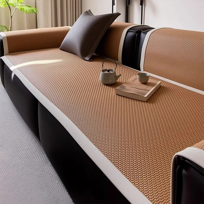 Ice Rattan Mat Mat Sofa Cushion Cool and Breathable Sofa Seat Cushion Non-slip Sofa Cover All-inclusive Sofa Mat Seat Cushion
