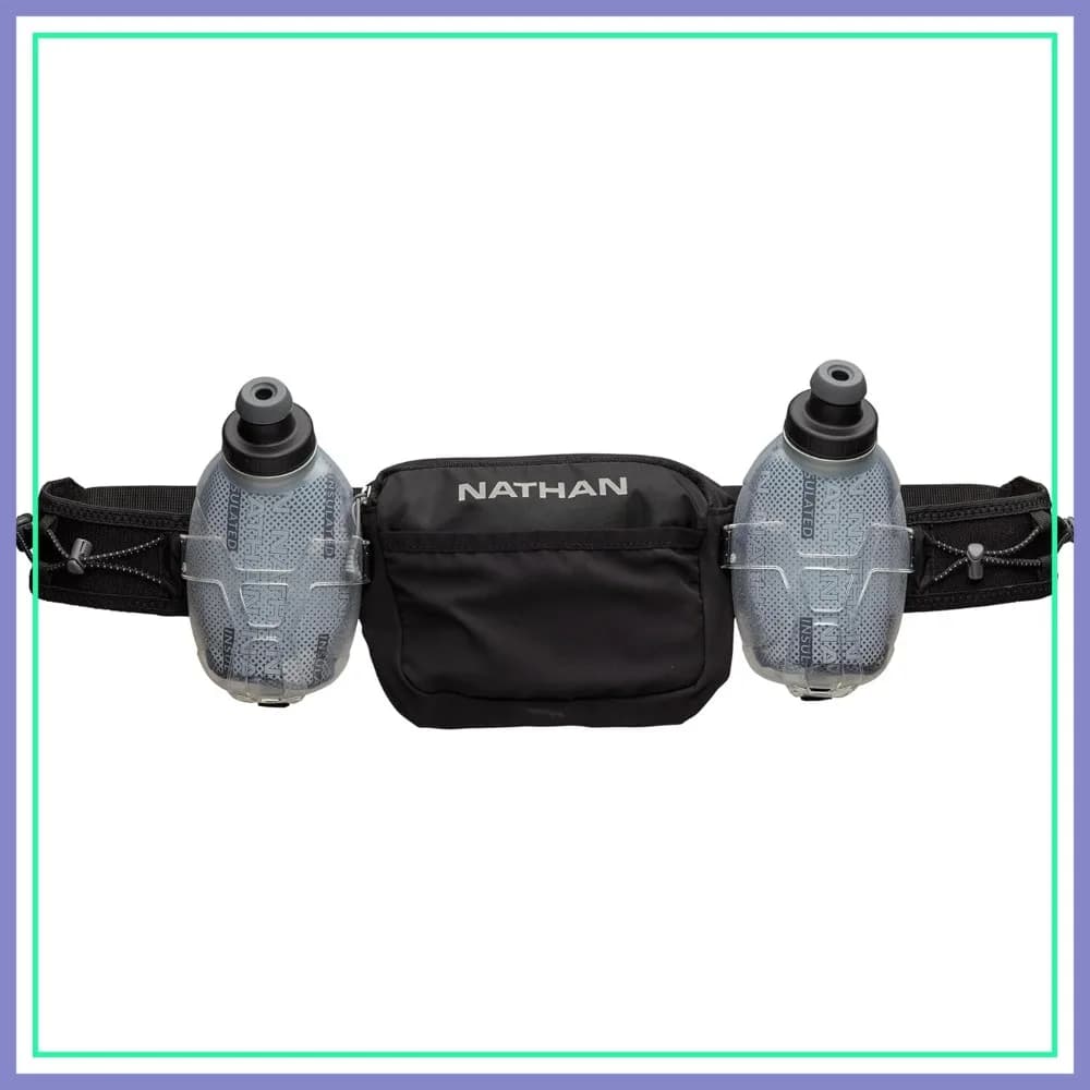 Cintura da Corsa Isolante con Borracce, Tasche Portaoggetti, Trail Mix Plus, Portabottiglie per Camminata ed Escursionismo
