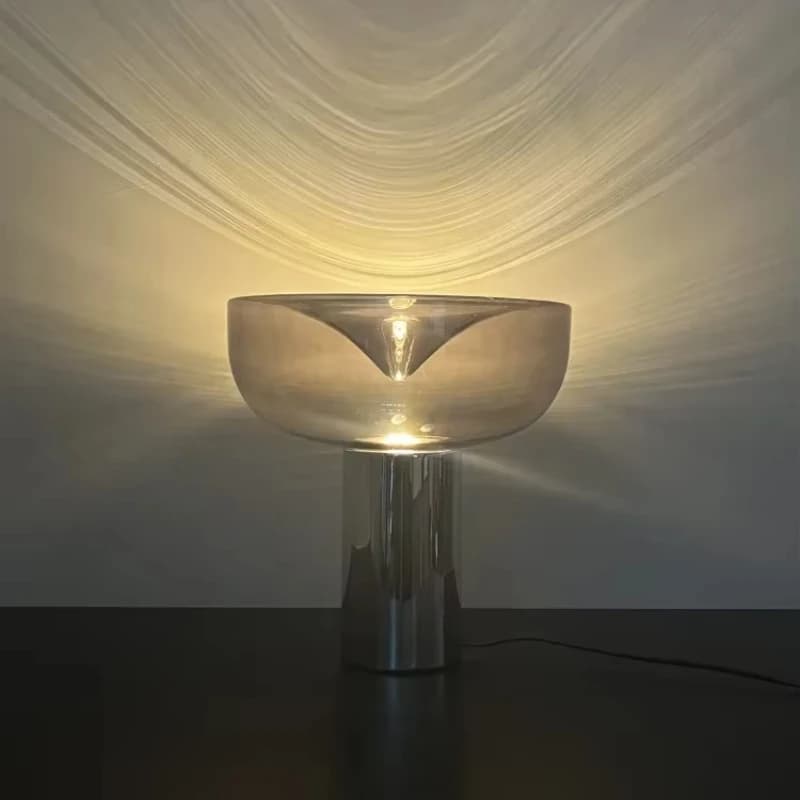 AELLA Table Lamp Modern Minimalist Clear Glass Lamp Radar Design Model Living Room Office Cafe Bedroom Bedside Desk Mood Lamp