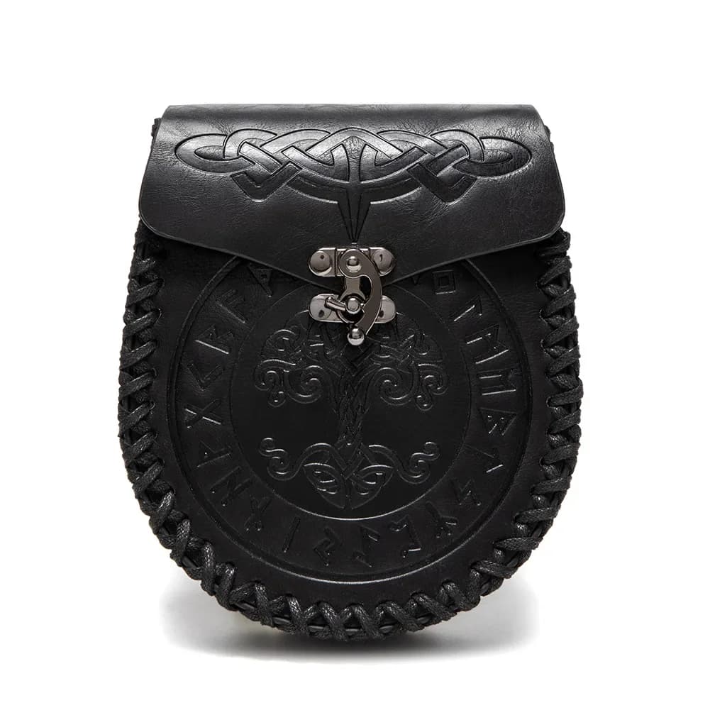 Men's Vintage Medieval Viking Belt Bag Money Pouch Bag Helloween Viking Knight Men Women Leather Drawstring Bag Coin Purse