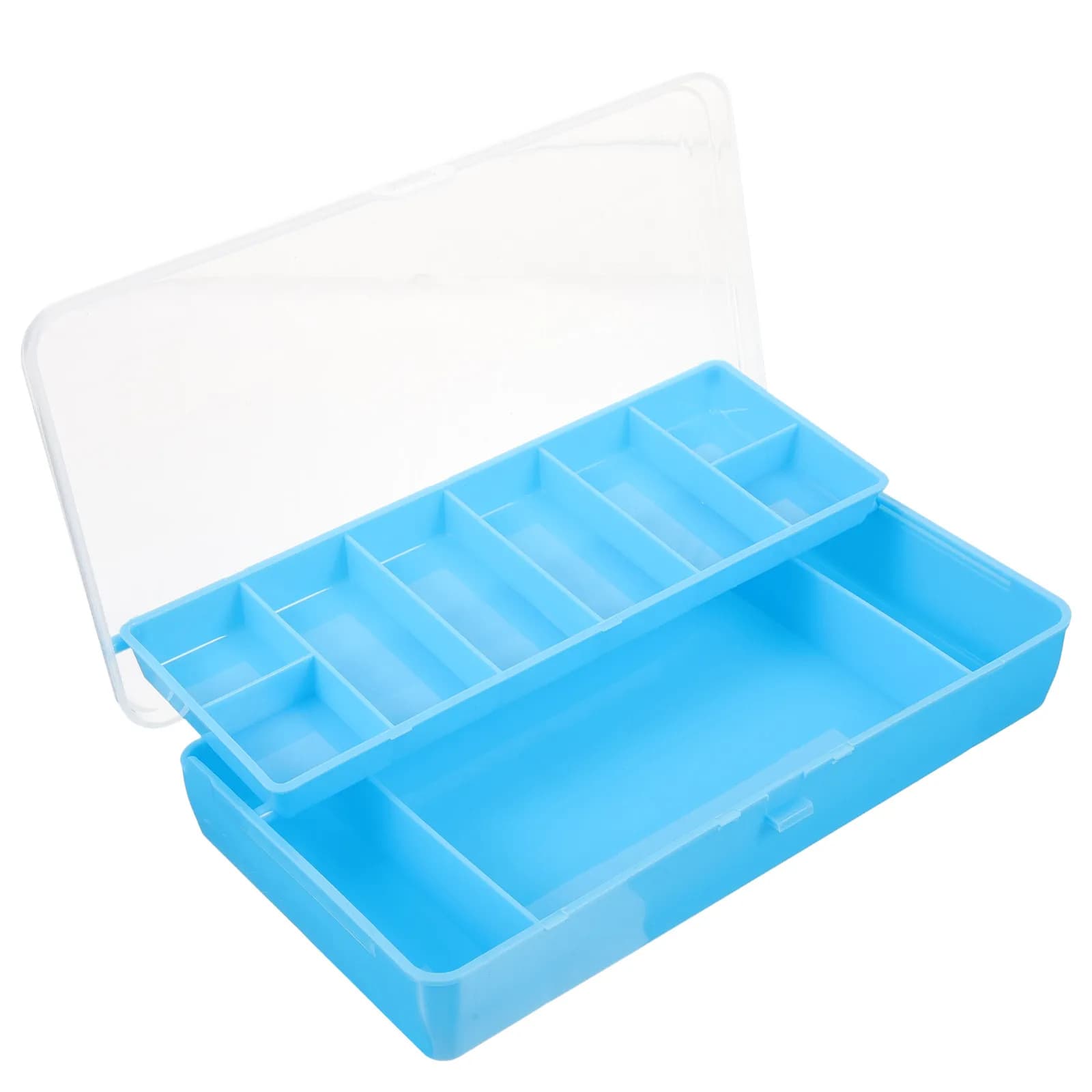 1 pz Contenitore Portatile Multi-Griglia per Esche, Ami e Accessori da Pesca - Scatola Porta Esche da Pesca