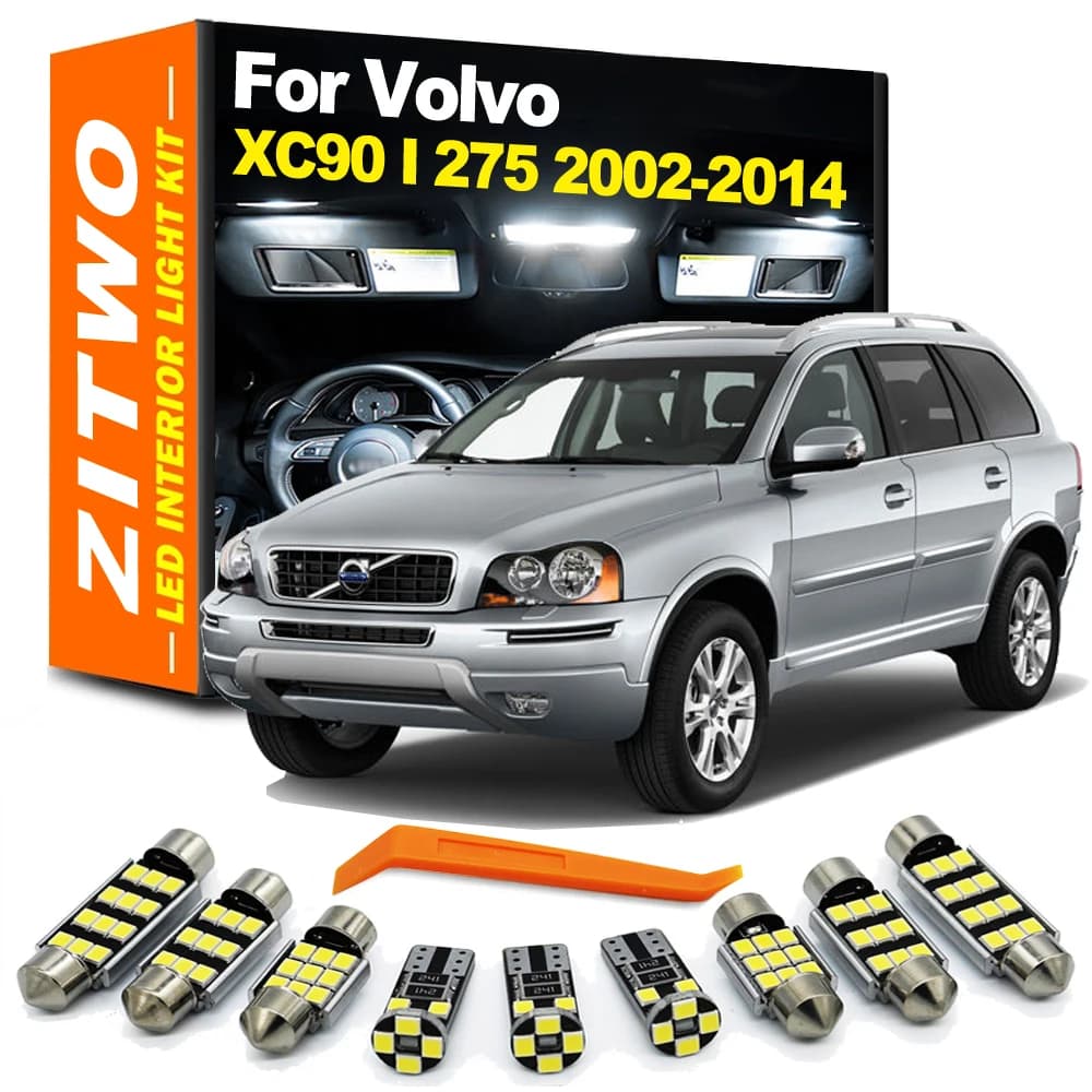 ZITWO LED Interni Parasole Tetto Mappa Piede Tronco Luce Kit Per Volvo XC90 MK1 275 2002- 2011 2012 2013 2014 Auto Lampadina Accessori