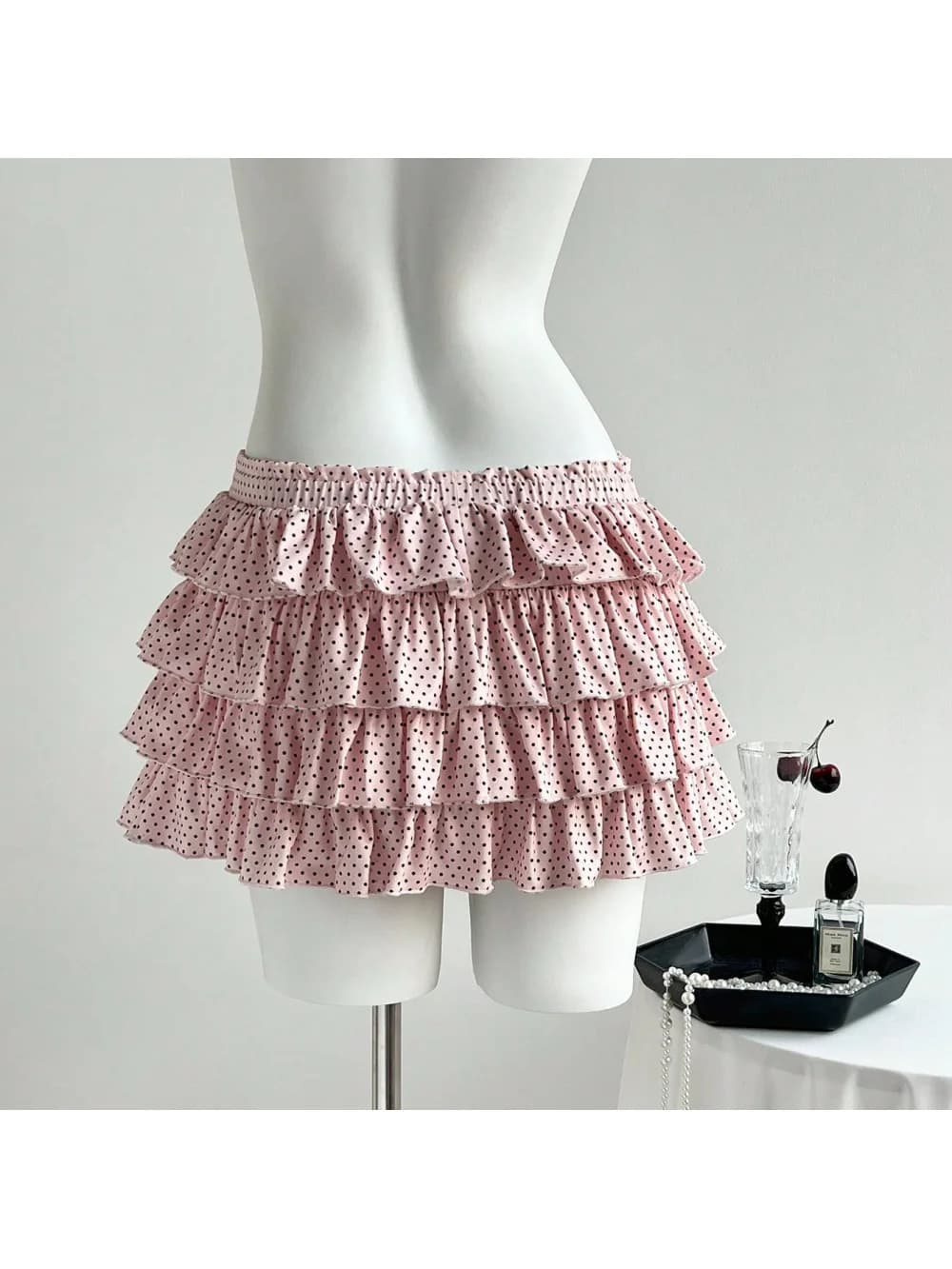 2026 new summer Y2K sweet girl polka dot multi-layer ruffled cake skirt trend fashionable niche simple date versatile spicy girl