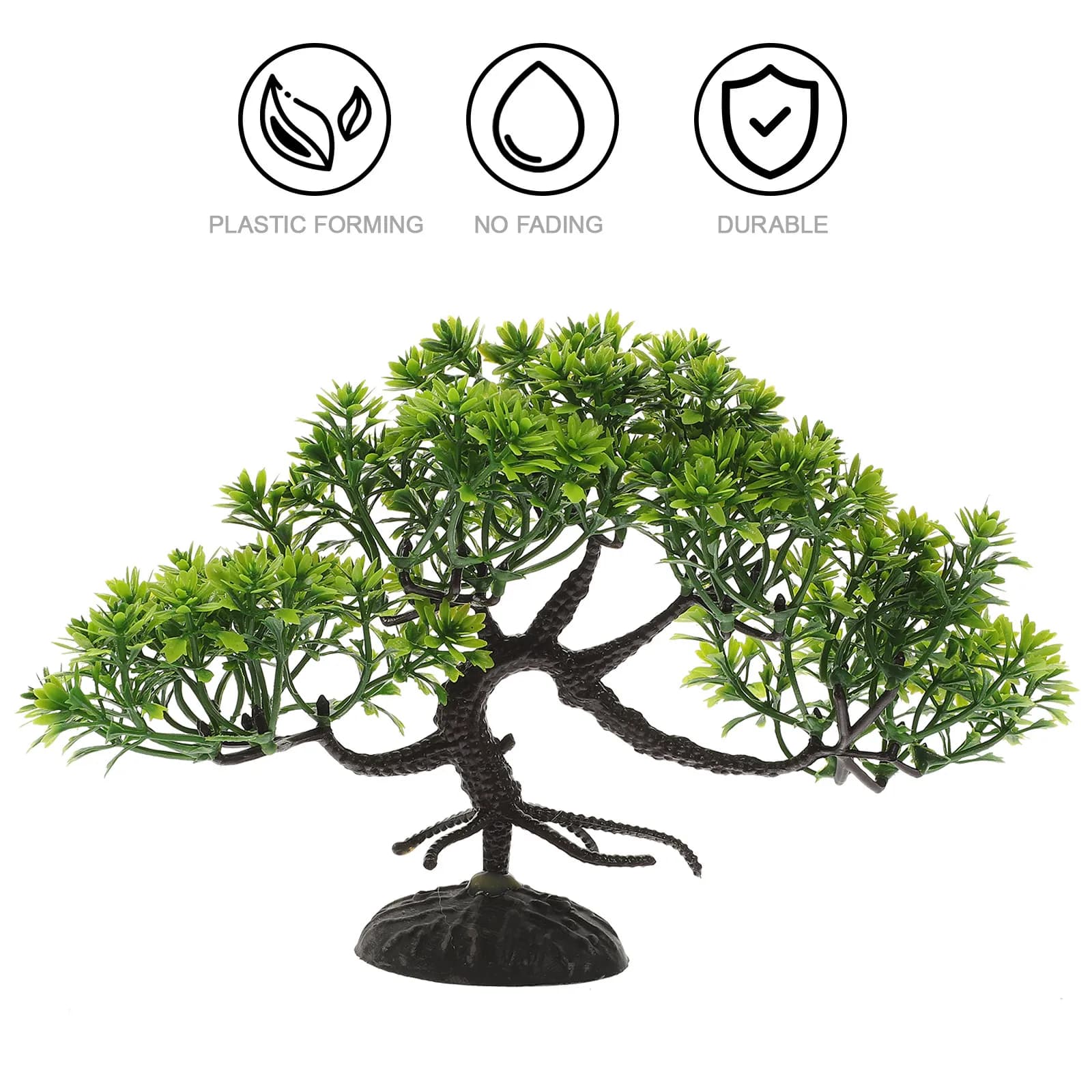 2 Pieces Artificial Pine Trees for Aquarium, Realistic Fin Plants for Freshwater and Salt