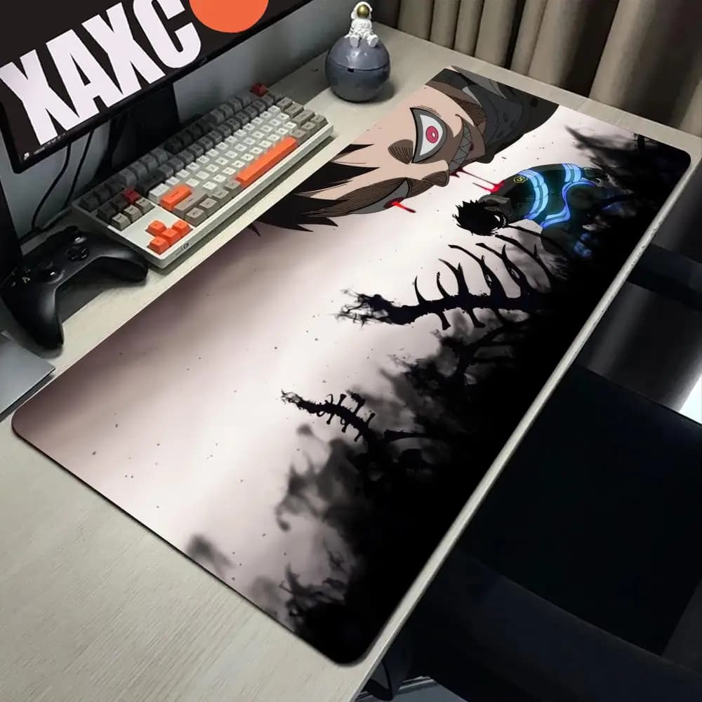 F-Fire Force Mousepad Boy Pad Tappetino per mouse da gioco in gomma naturale Dimensioni tappetino da scrivania per giochi World of Tanks CS GO Zelda