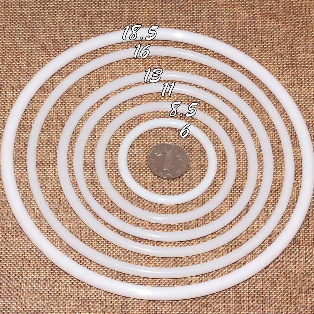 10Pcs White Plastic Dreamcatcher Rings 20Cm Round Hoops for DIY Mandalas Wall Hangings Craft Yarn Thong Wrapping