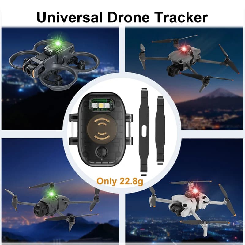 Localizzatore drone universale DJI Mini 5 Pro 4 Pro 3 /Mini 4K /Mavic 4 Pro 3 Pro /DJI Neo 2 /DJI Air 3S Allarme stroboscopico Accessorio drone