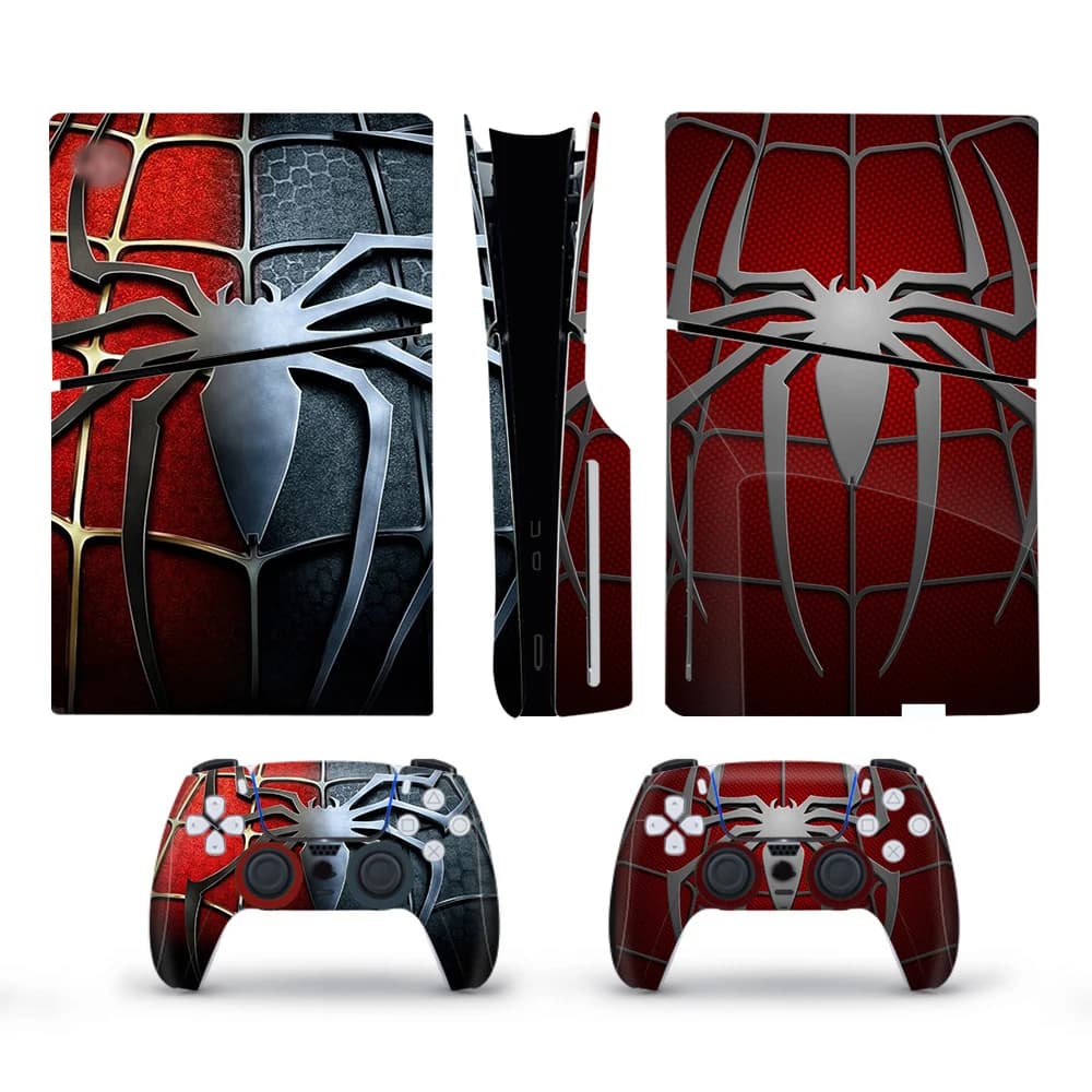Pelli di copertura in vinile per adesivi per controller console sottile Playstation 5 Set di involucri per pelle da supereroe per accessori PS5 Disc Edition