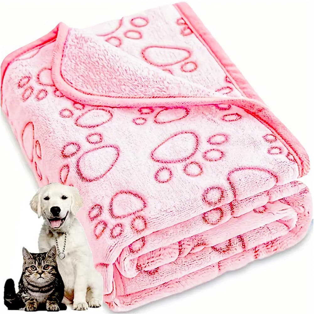 Morbida e soffice coperta per animali domestici di alta qualità Coperta per cani con stampa di zampe carina Tappetino per animali Coperta calda e confortevole per cani gatti