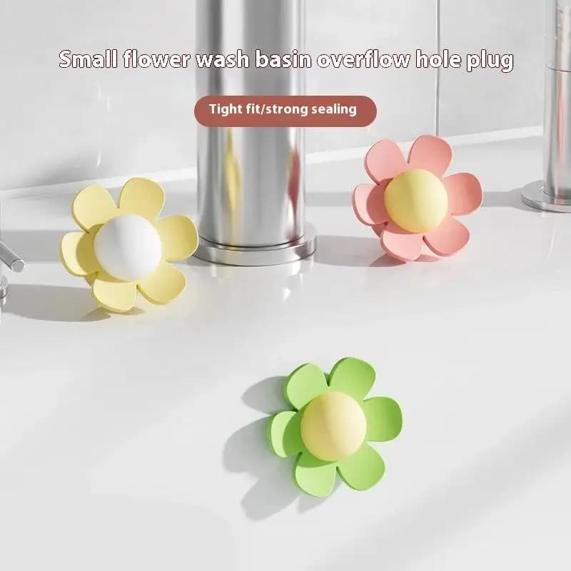 5 pezzi a forma di fiore bagno in silicone lavabo anello di troppopieno lavello della cucina lavabo tappo di tenuta tappo di scarico vasca da bagno tappo di scarico