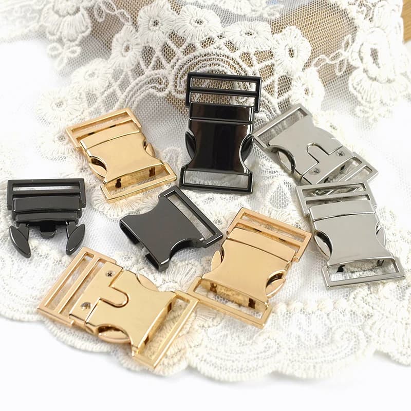 2/5 Pezzi Fibbie Metalliche 20/25/32/38mm per Cinture, Connettori a Sgancio Rapido per Collari di Cani, Chiusure Regolabili per Cinghie di Borse, Accessori Fai-da-Te