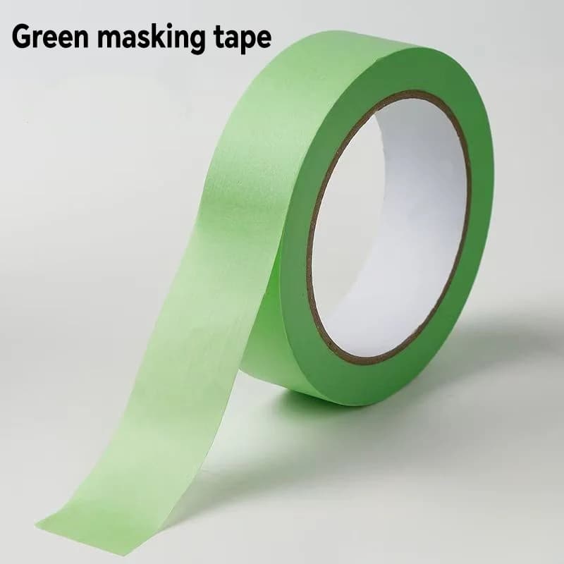 Nastro per mascheratura verde 25 m, nastro per pittori premium, rilascio pulito, scrivibile per la pittura di casa e auto