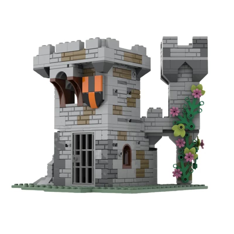 MOC Medieval Castle Model Building Set - Small Part Jigsaw Puzzle Blocks 632 Pieces - Suitable for All Hobbyists for Assembly as