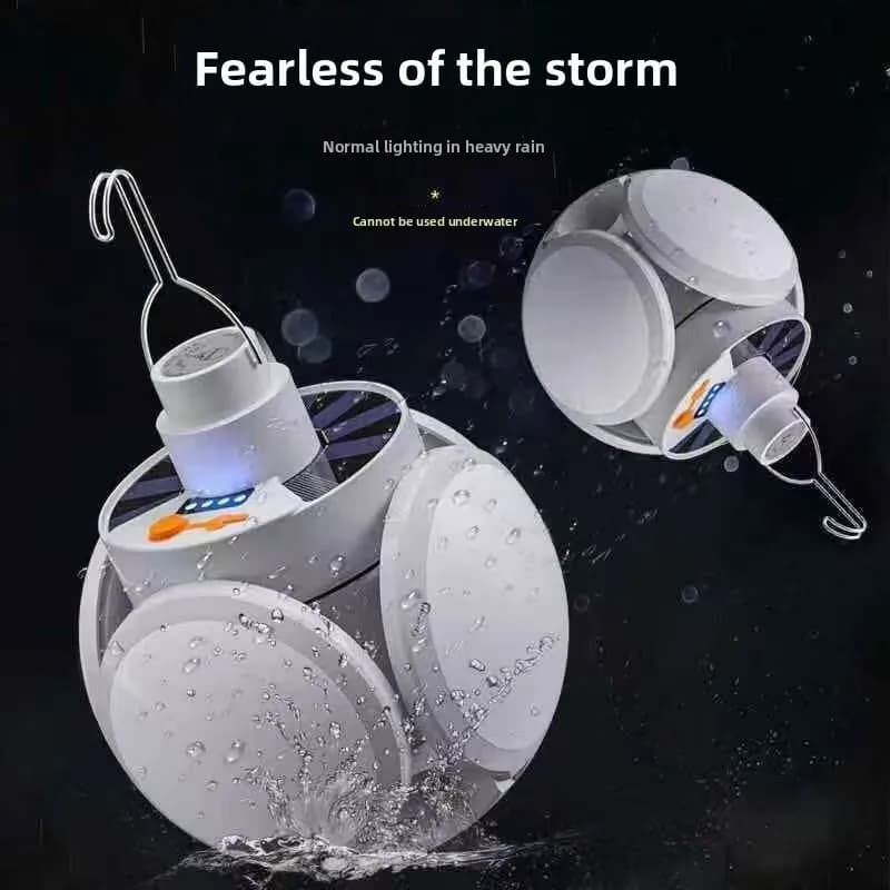Solar Lamp Shaped Football Ball Lamp, Energy Saving Light for Home, Exterior and Night Market Banks